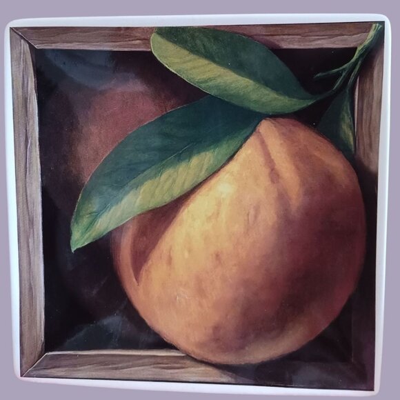 CIC by Jay Mercado Set Of 4 Ceramic Fruit-Themed Square Plates - Picture 11 of 13